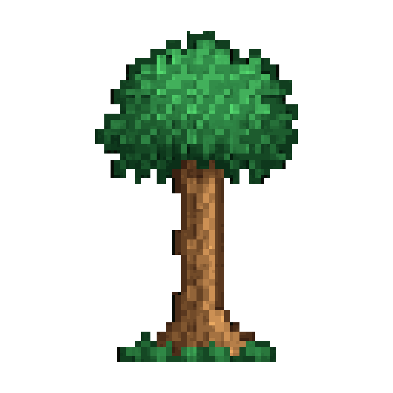 Make a Terraria Tree please sprite pixel art — 128×128 pixel art