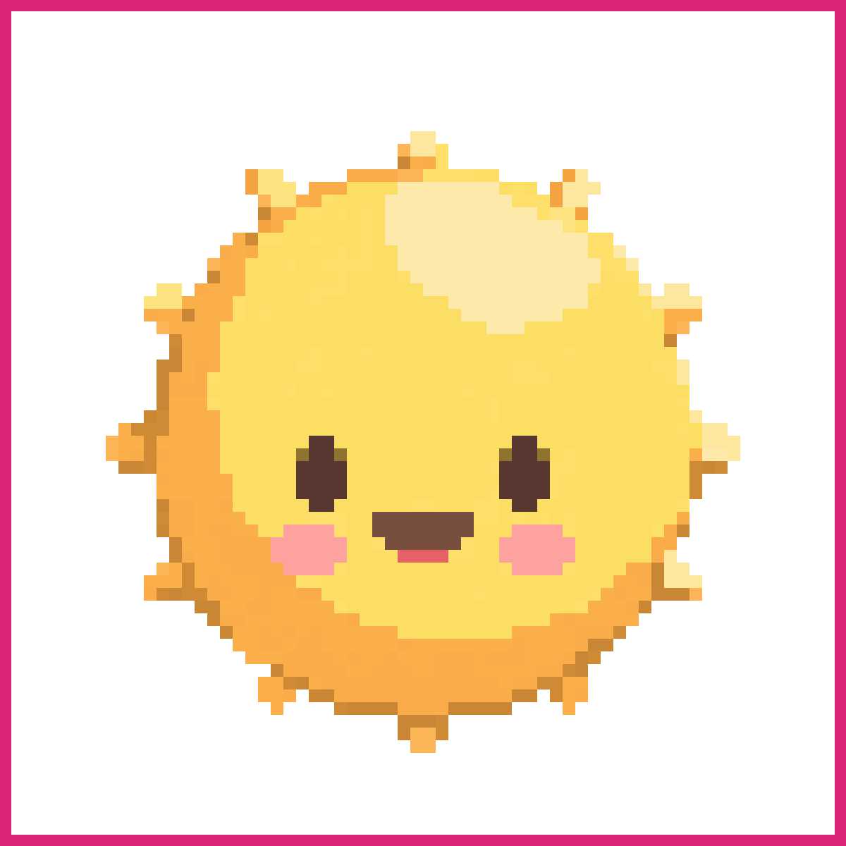 Cute Round Yellow Sun Sprite | Sprite-AI