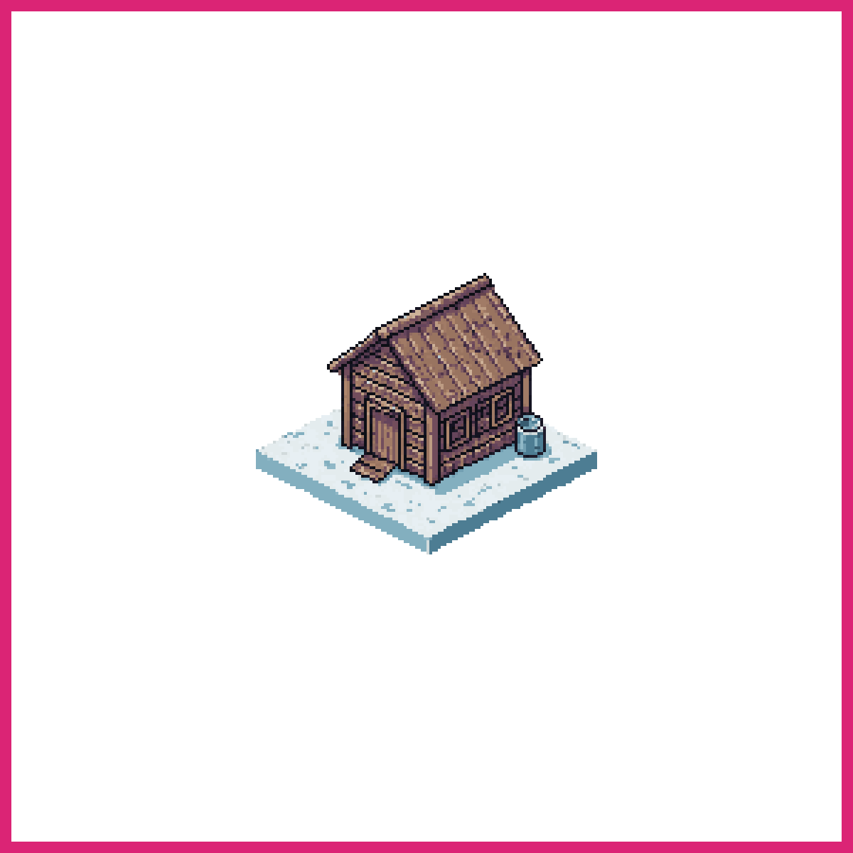 isometric pixel art salt evaporation hut | Sprite-AI