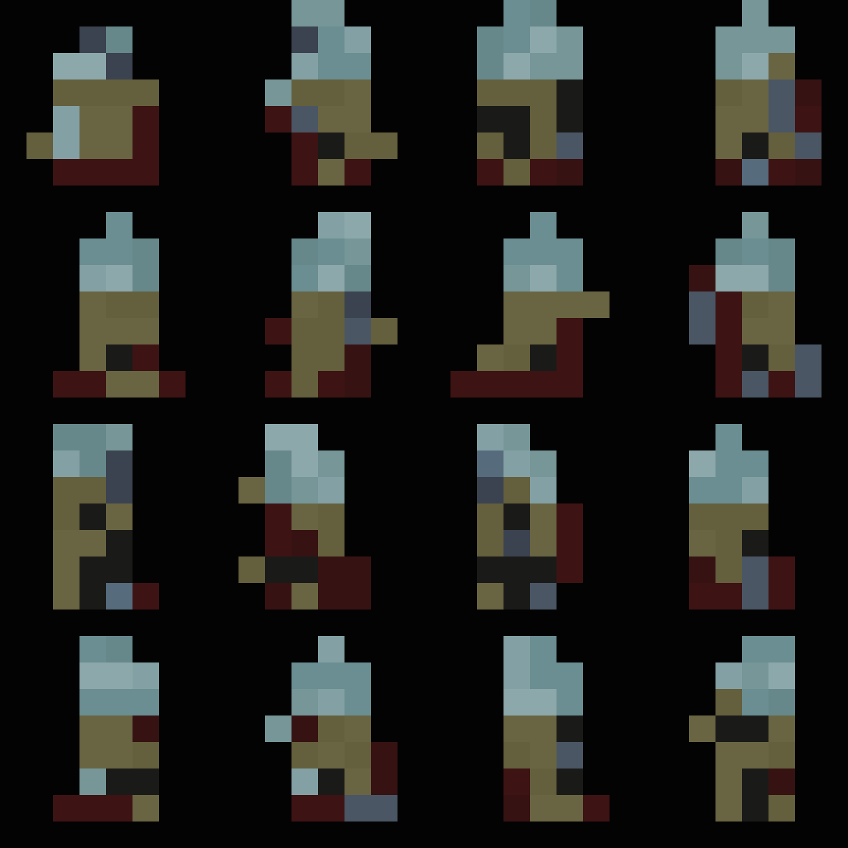 sprite with fixed position pixel art