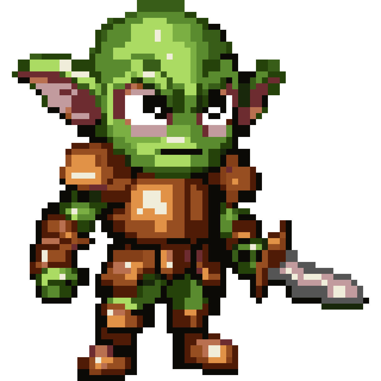 Armored goblin pixel art