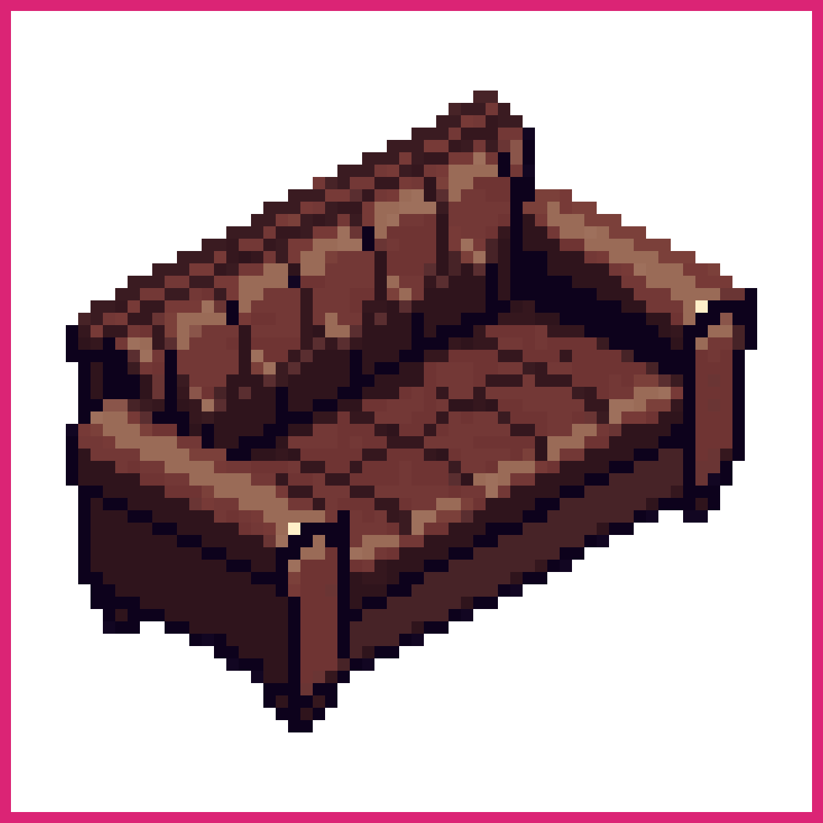 Isometric pixel art asset, old worn leather sof... | Sprite-AI
