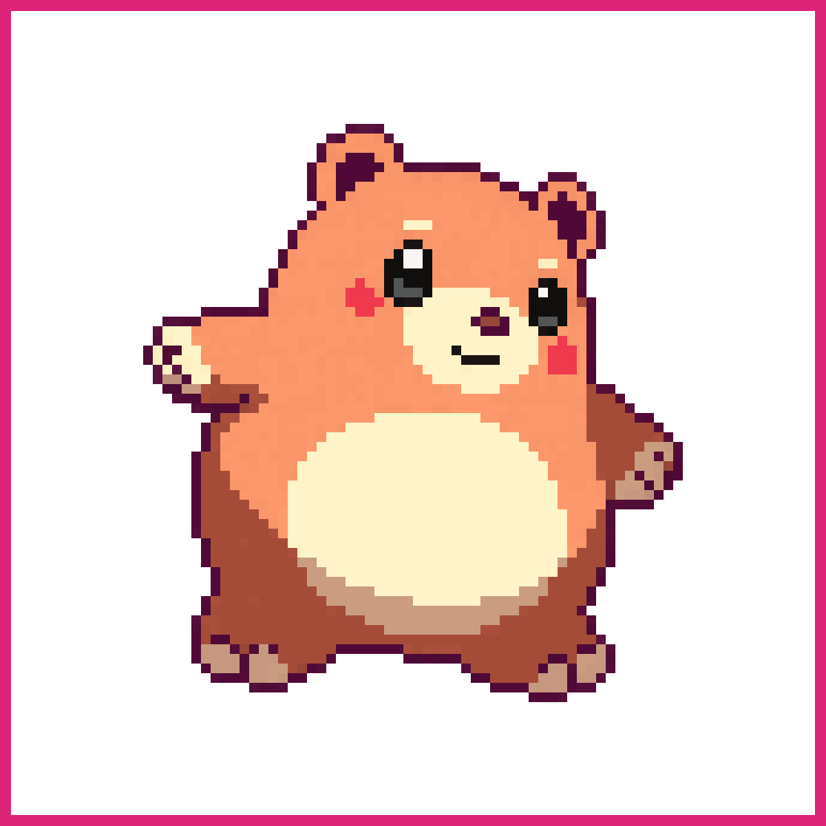 chunky round bear-like pokemon | Sprite-AI