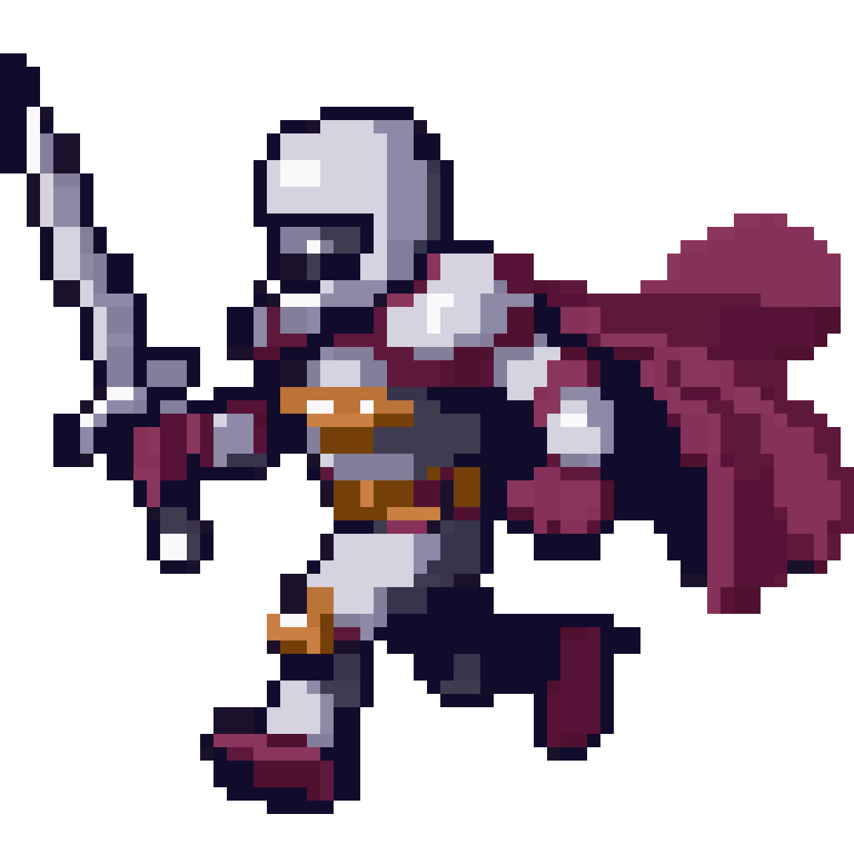 Battle running character pixel art