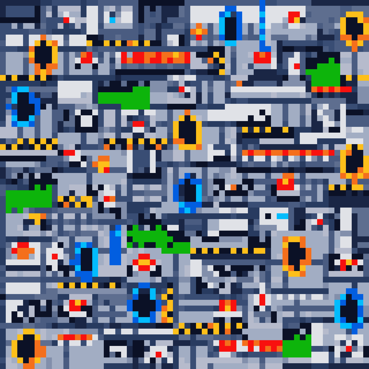 Portal gun puzzle map pixel art