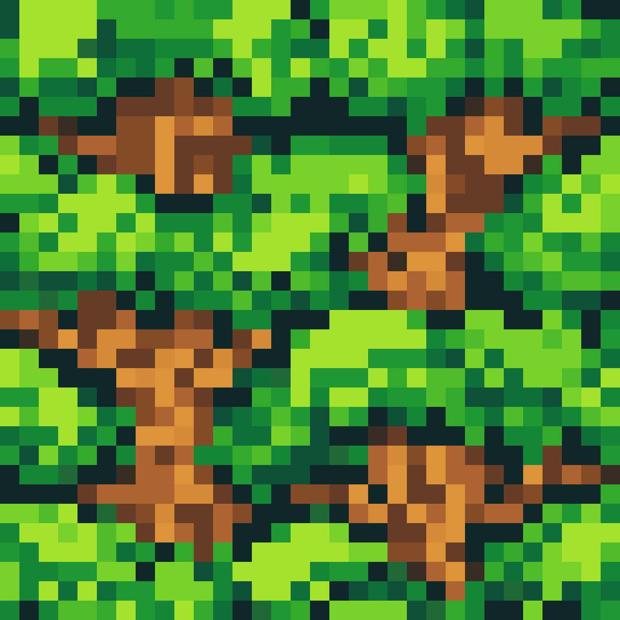 Large game tree pixel art