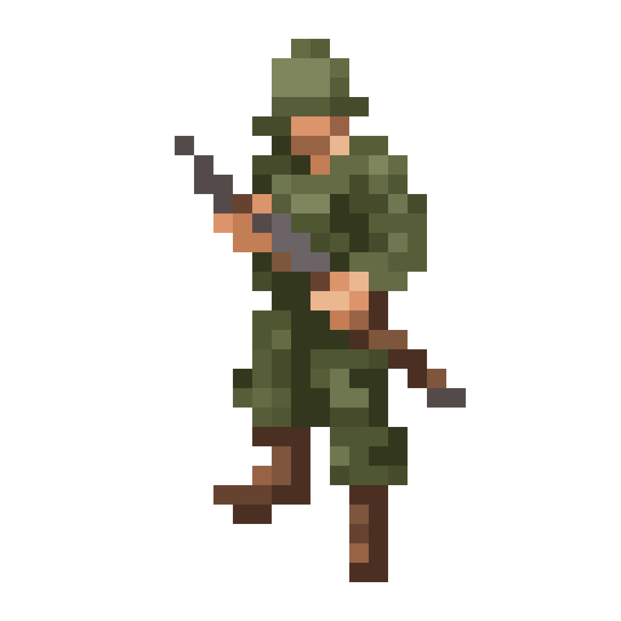 World War II soldier pixel art