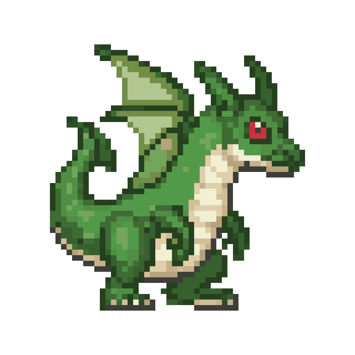 Green Dragon pixel art
