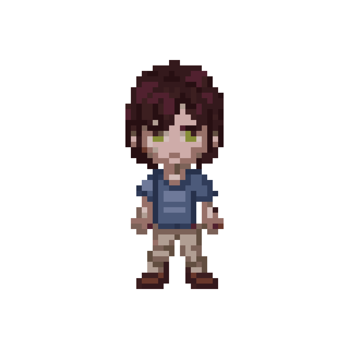 Dynamic Character in Vibrant Colors pixel art