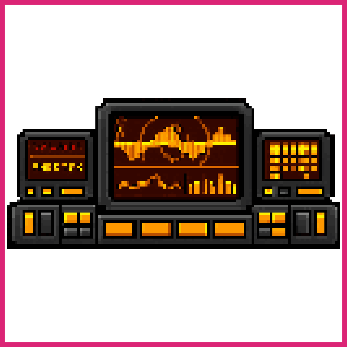retro spaceship bridge UI | Sprite-AI
