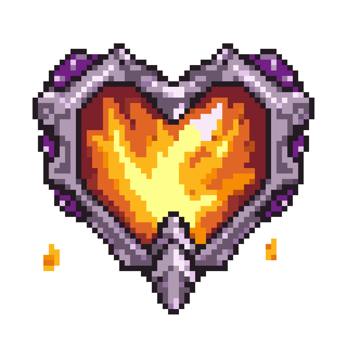 Phoenix Rebirth Crystal Sprite pixel art