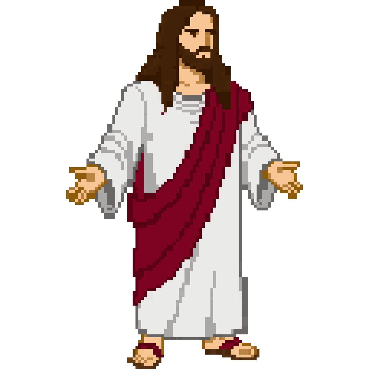 Biblical Jesus pixel art