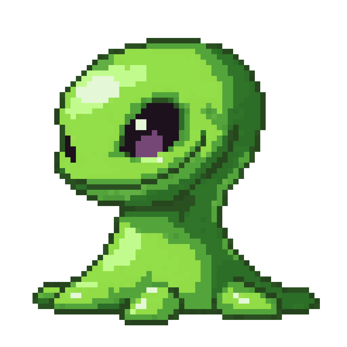 green slime monster pixel art