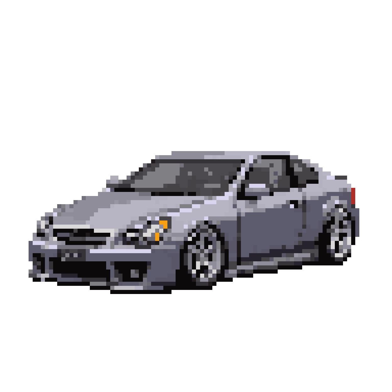 Hyundai-Styled Grey Vehicle pixel art