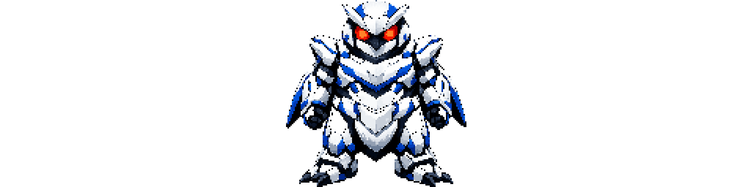 Super Penguin in Mech Armor pixel art