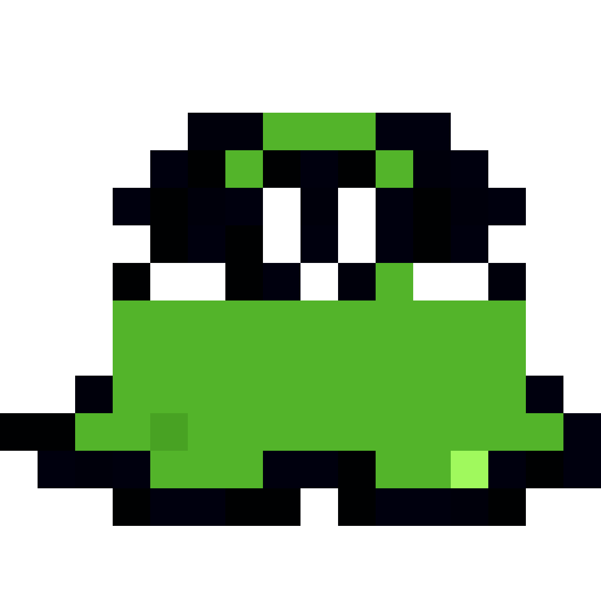 Three-eyed slime pixel art