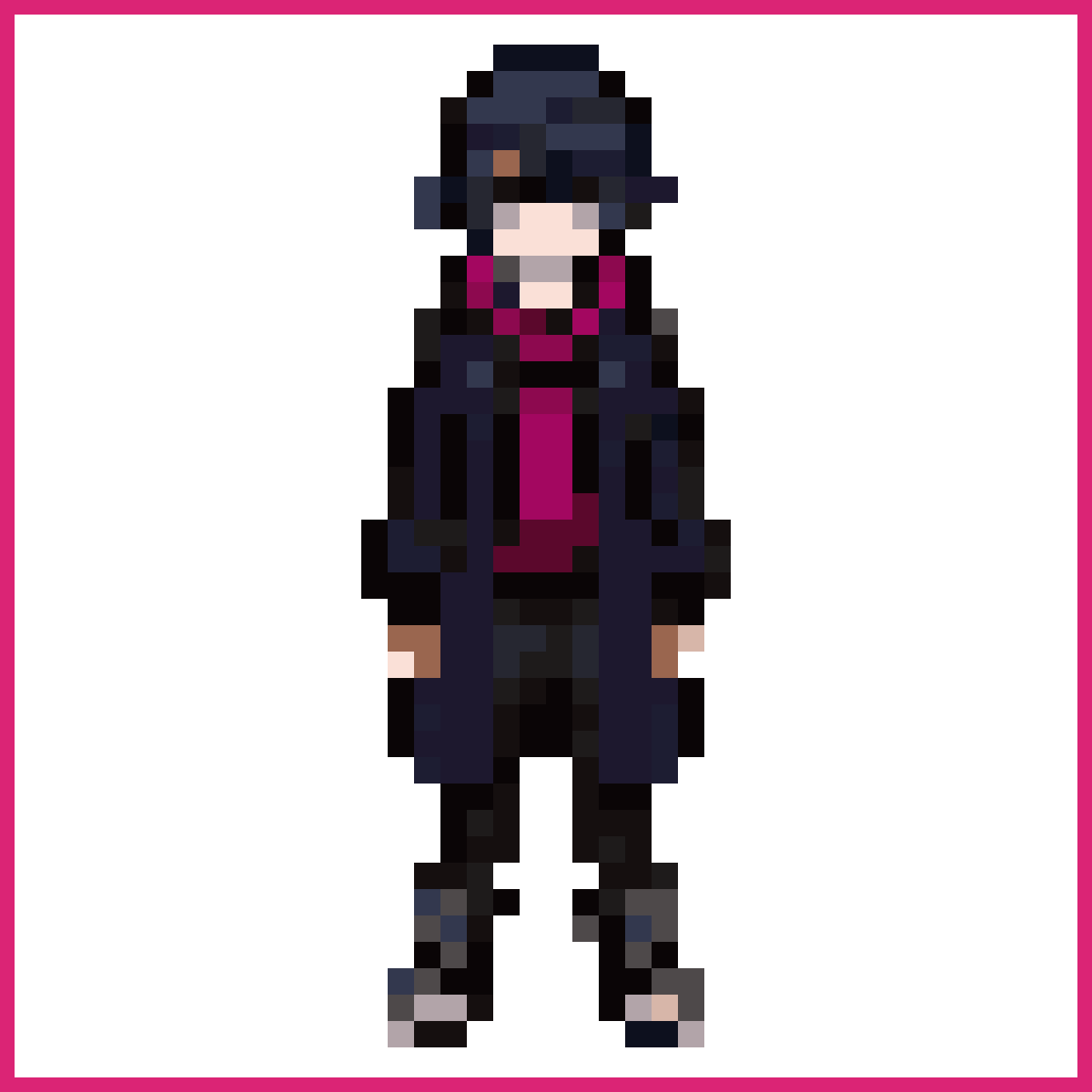 Dark Anime Boy in Long Coat | Sprite-AI