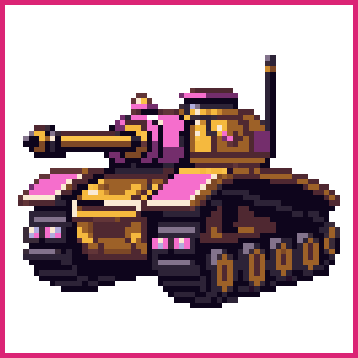 steampunk tank with neon design | Sprite-AI