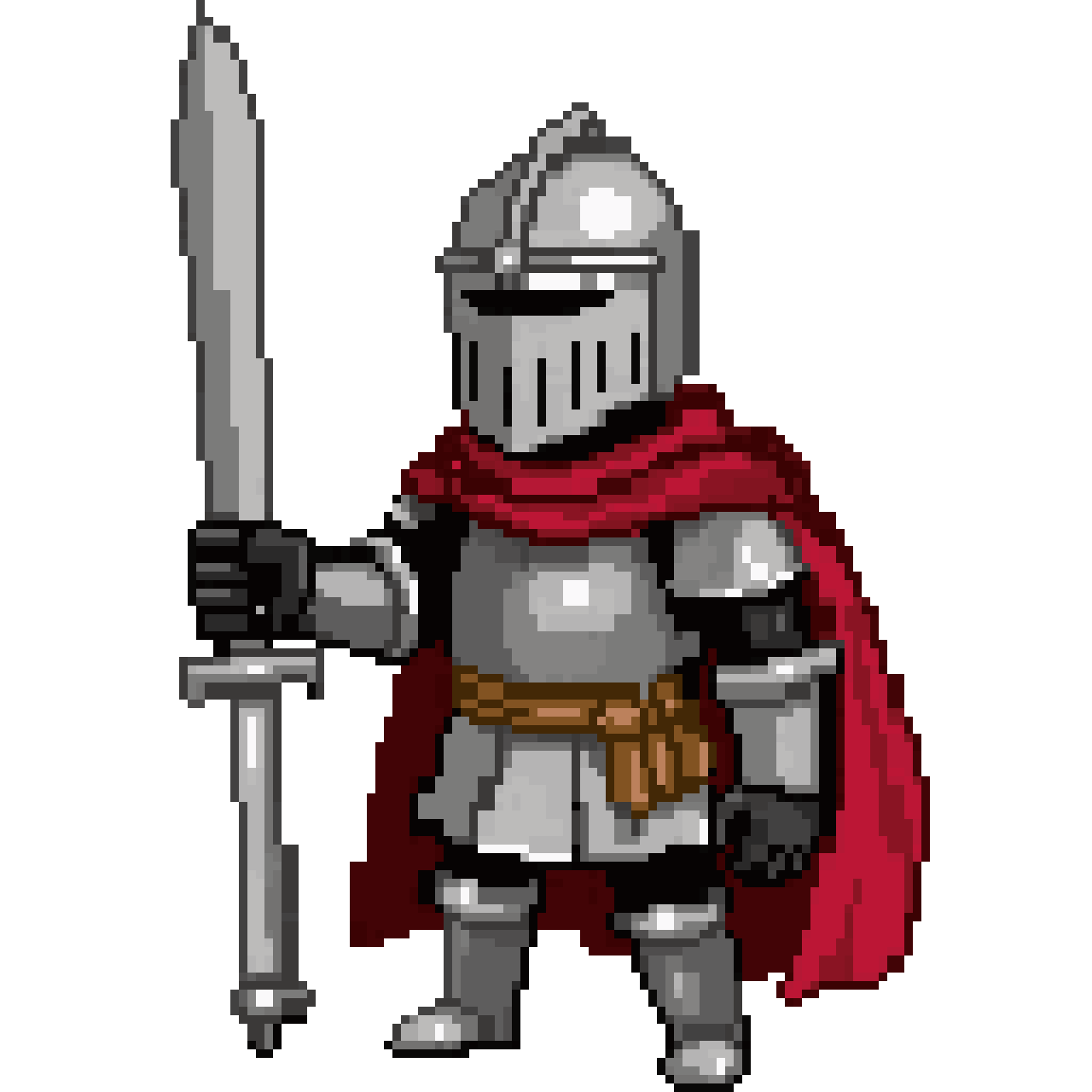 "a knight, rpg maker chiby pixel art