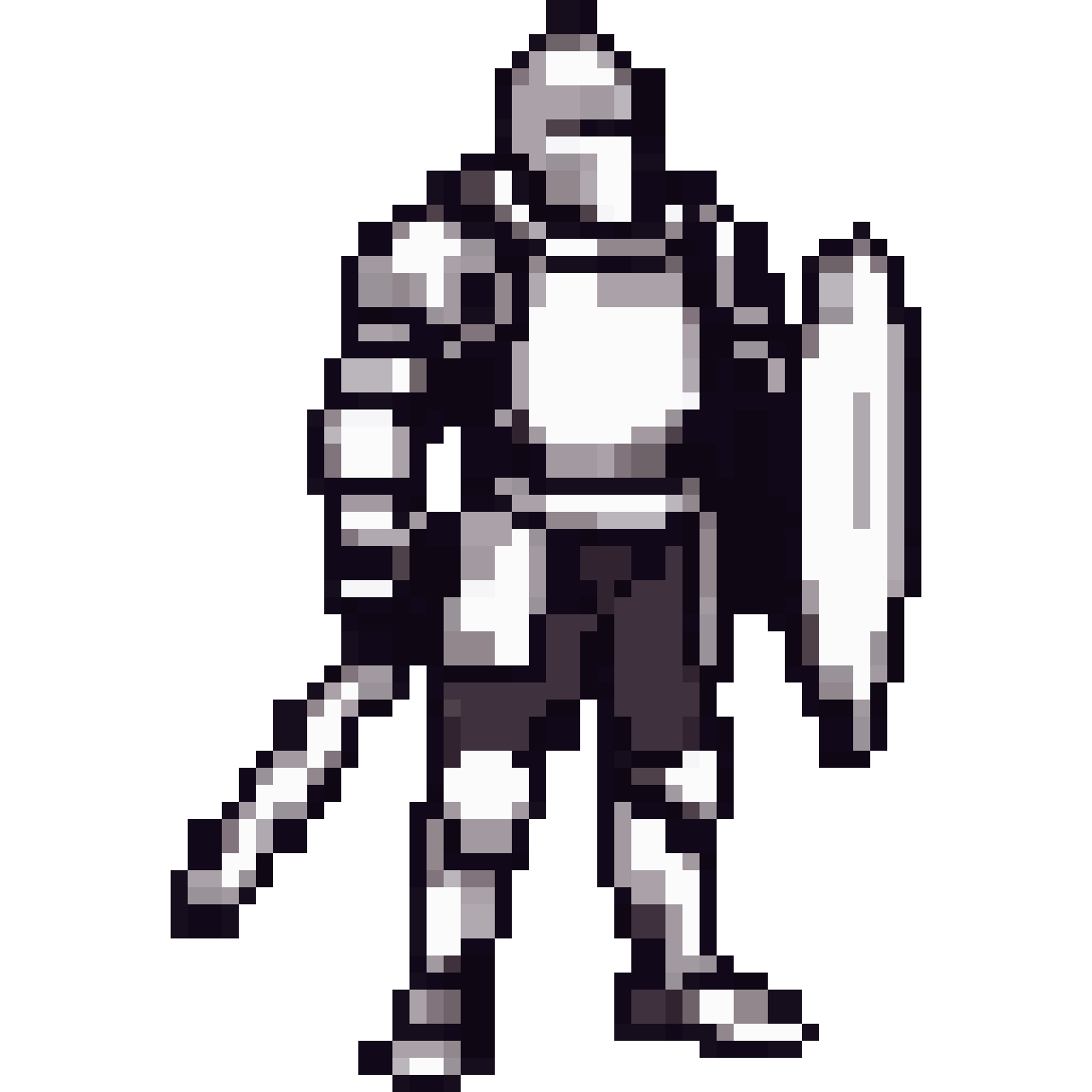 Medieval knight in armor pixel art