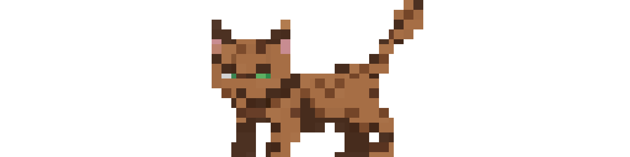 Tabby cat standing pixel art