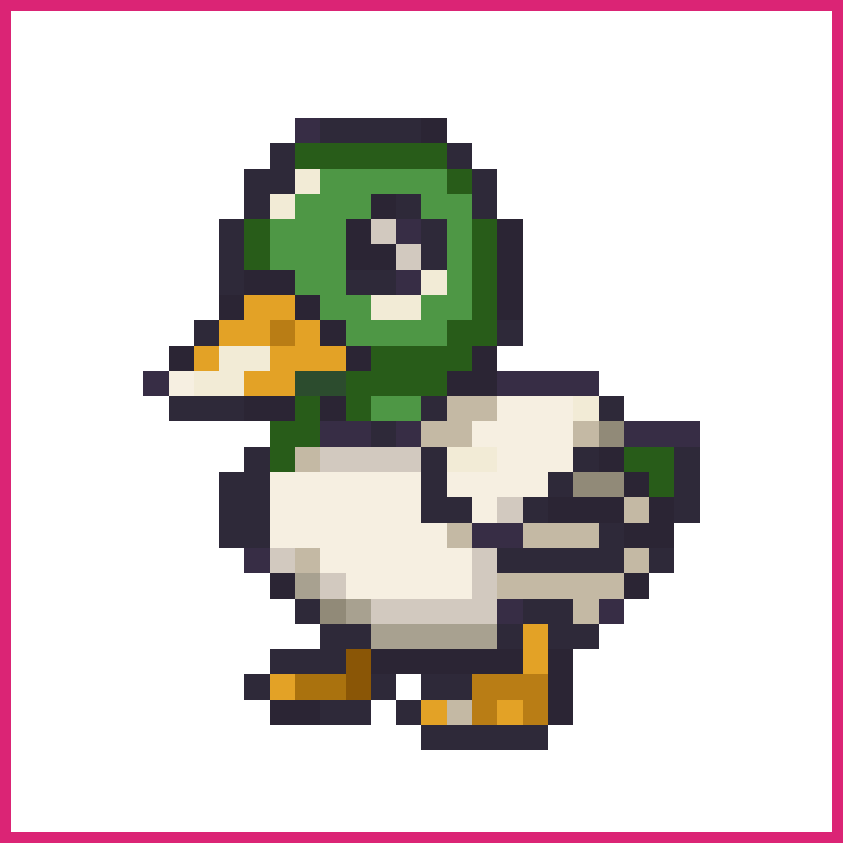 mallard duck pixel art emote | Sprite-AI