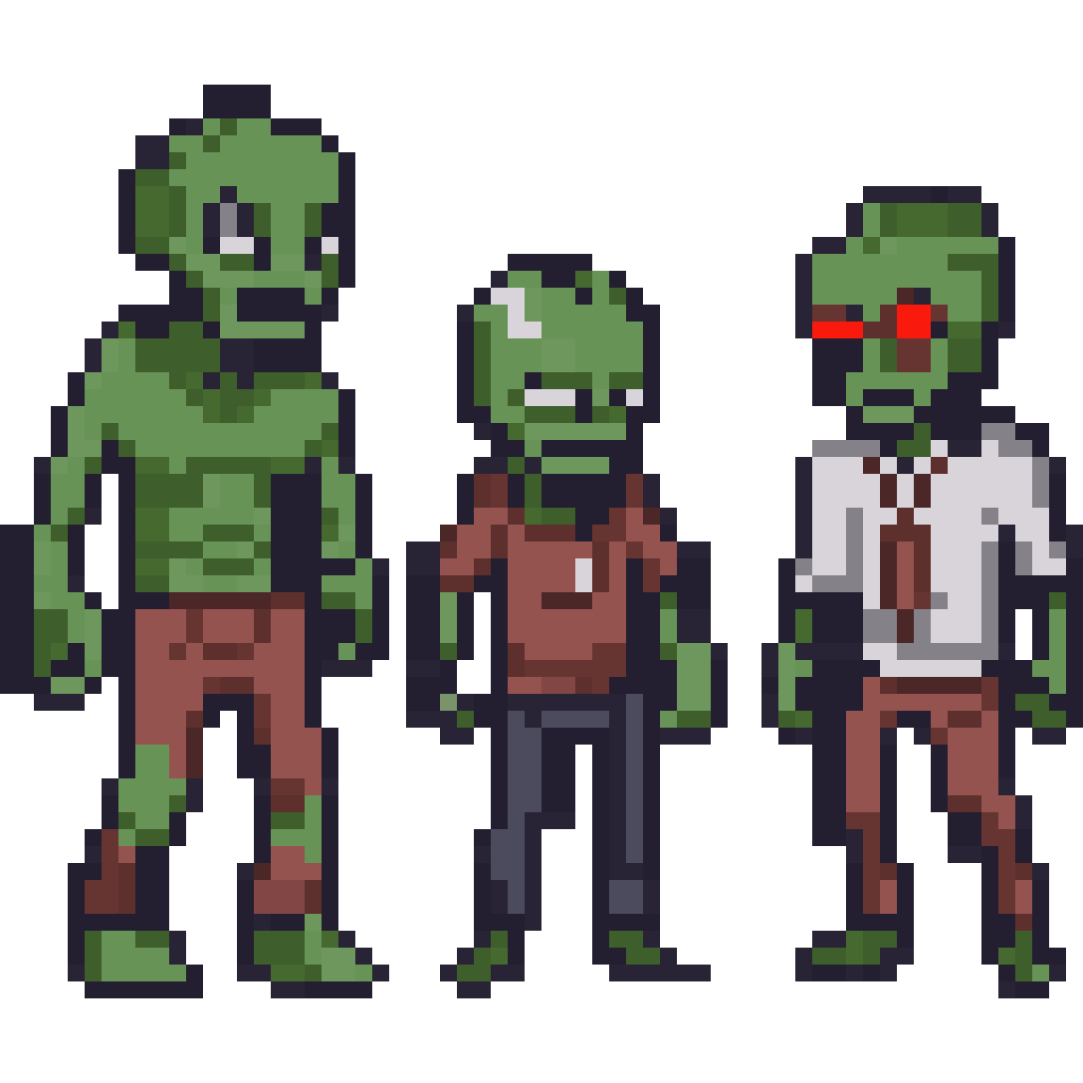 Zombie group pixel art