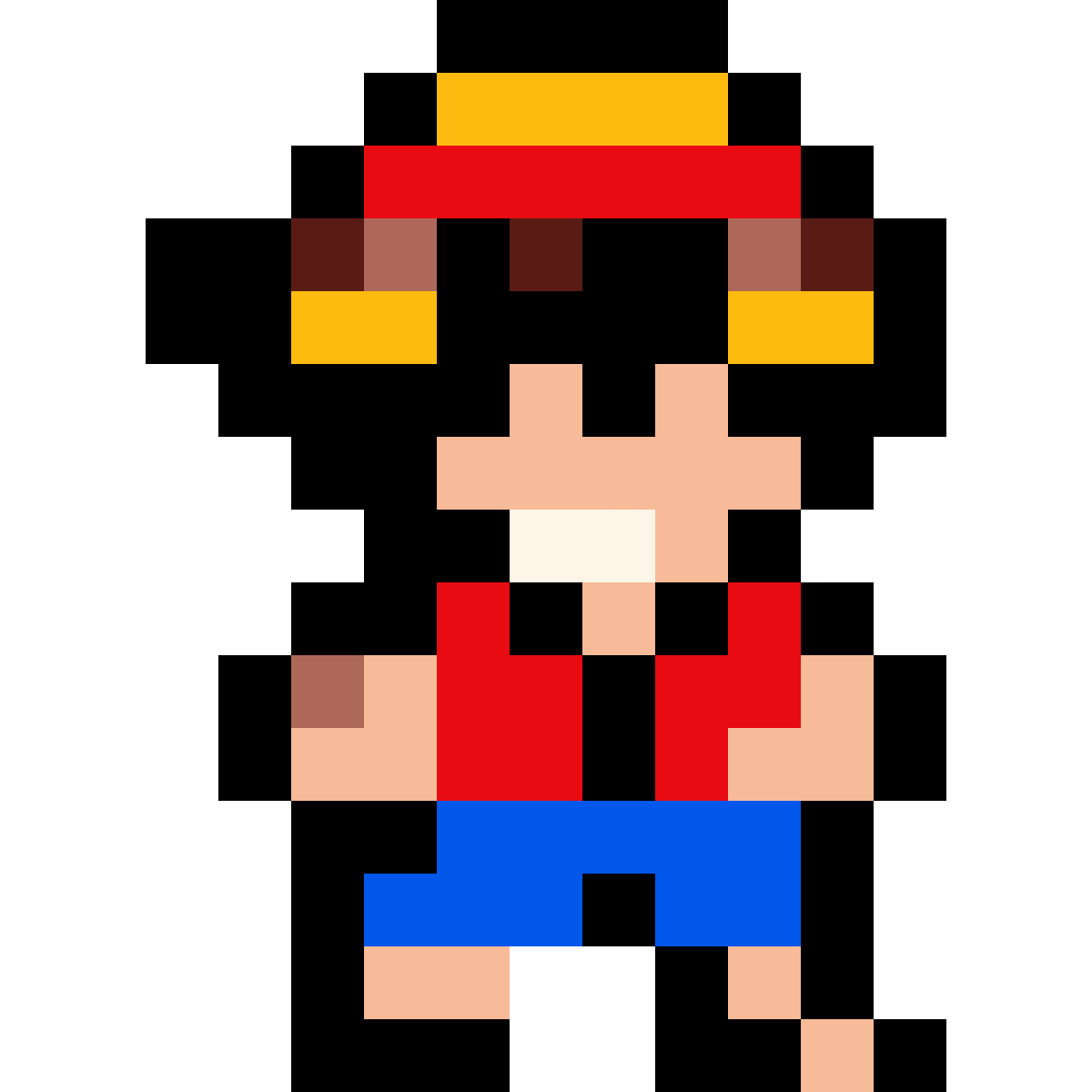 Luffy from One Piece pixel art