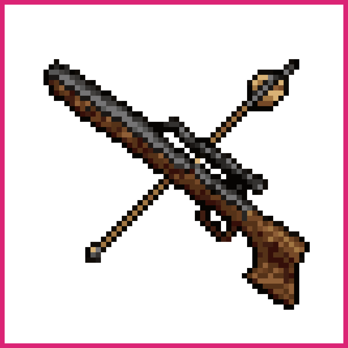 detailed wooden crossbow with carvings | Sprite-AI