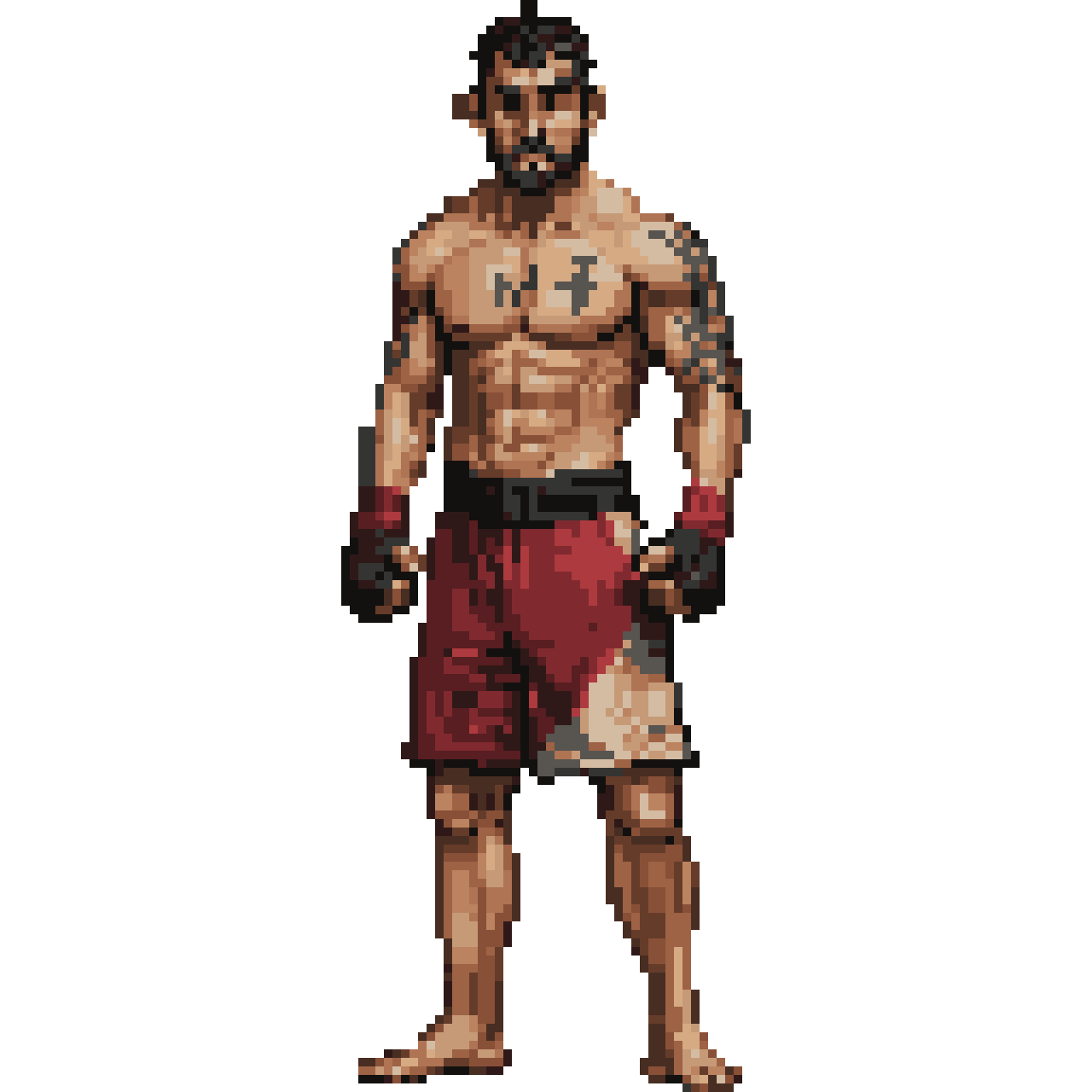 MMA Fighter Sprite pixel art
