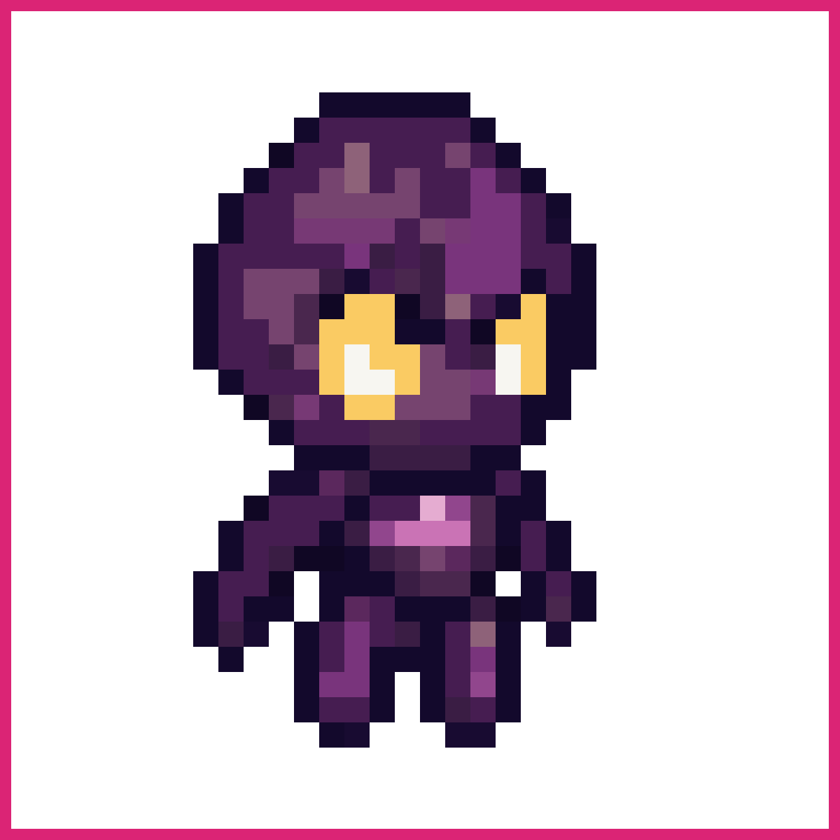 Chibi Player Character with Neon Eyes | Sprite-AI