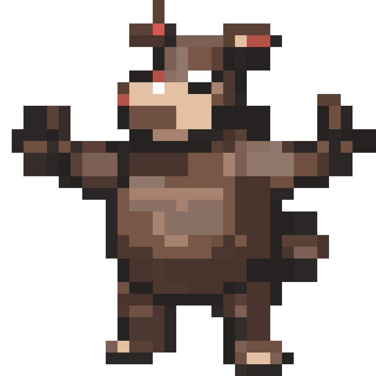 Mole character pixel art