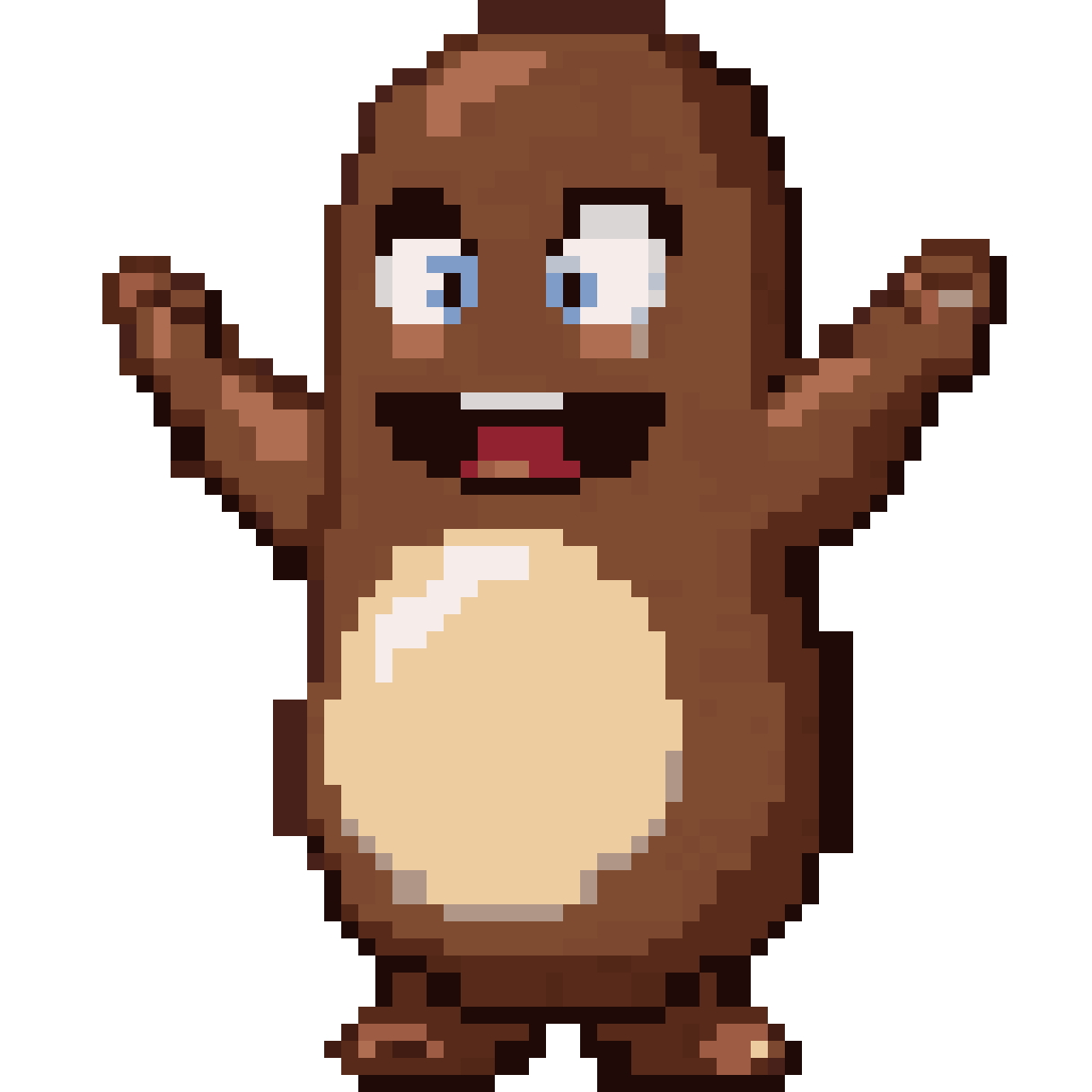 Mole character pixel art
