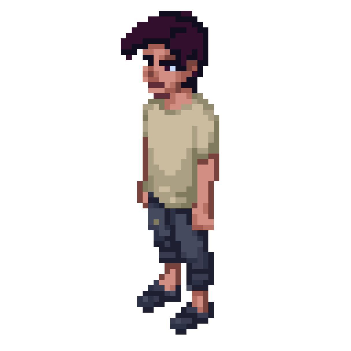 Isometric genderless human pixel art