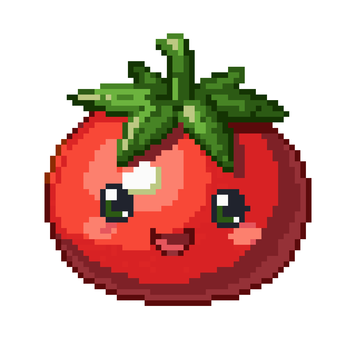 Cartoon tomato pixel art