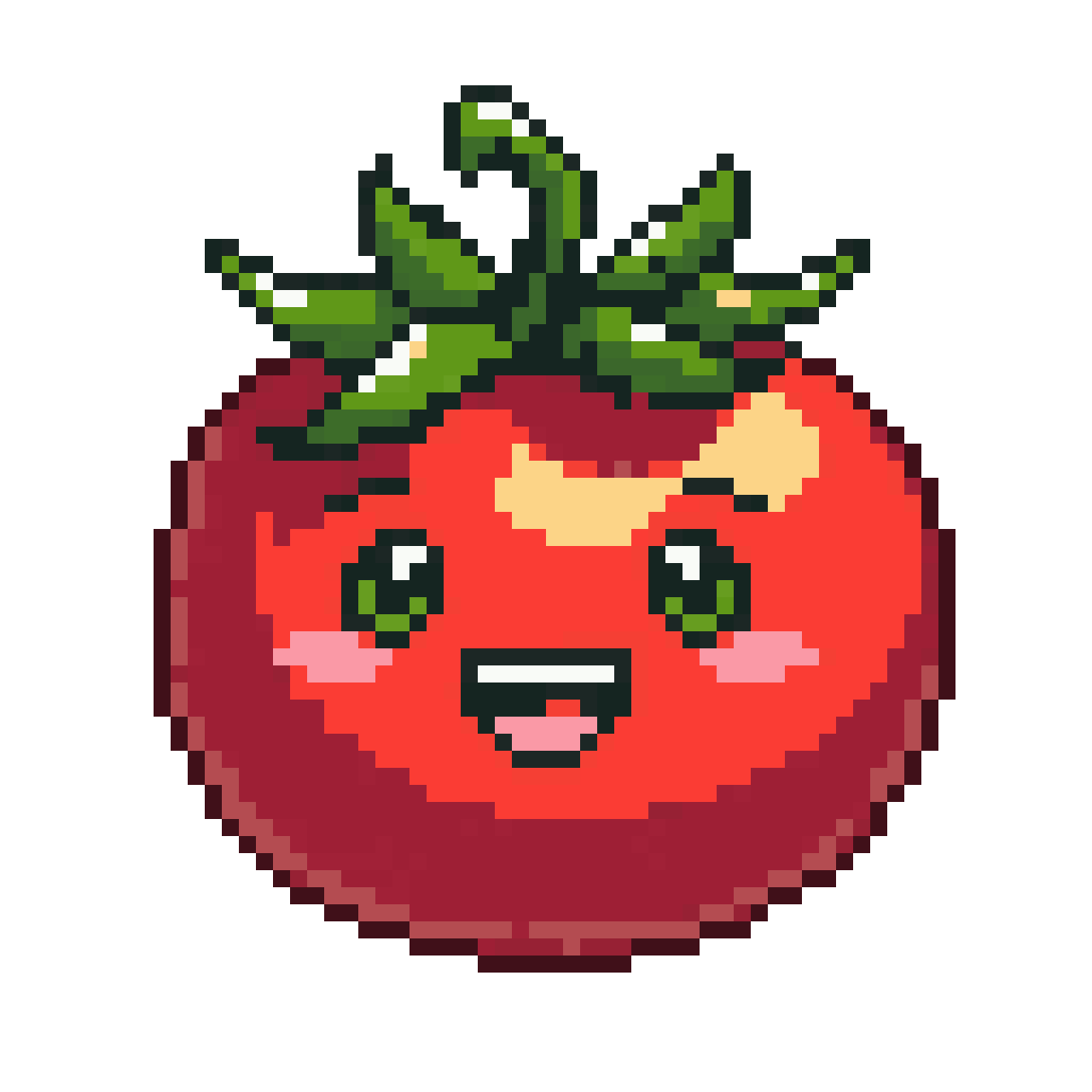 Cartoon tomato pixel art