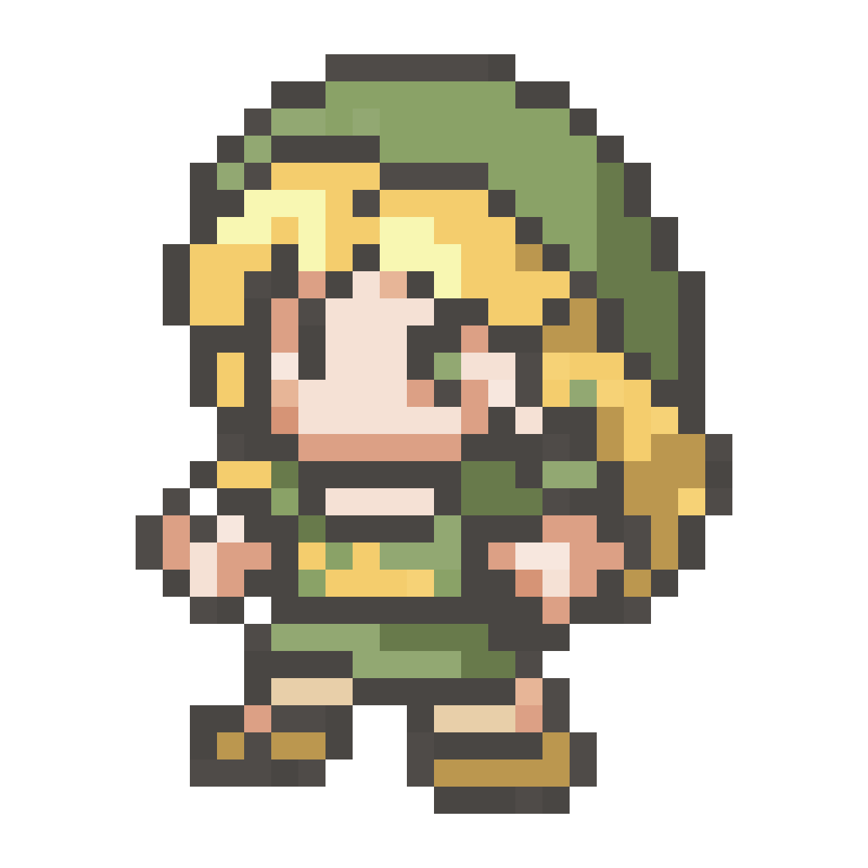 Gameboy Style Character Sprite Sheet pixel art