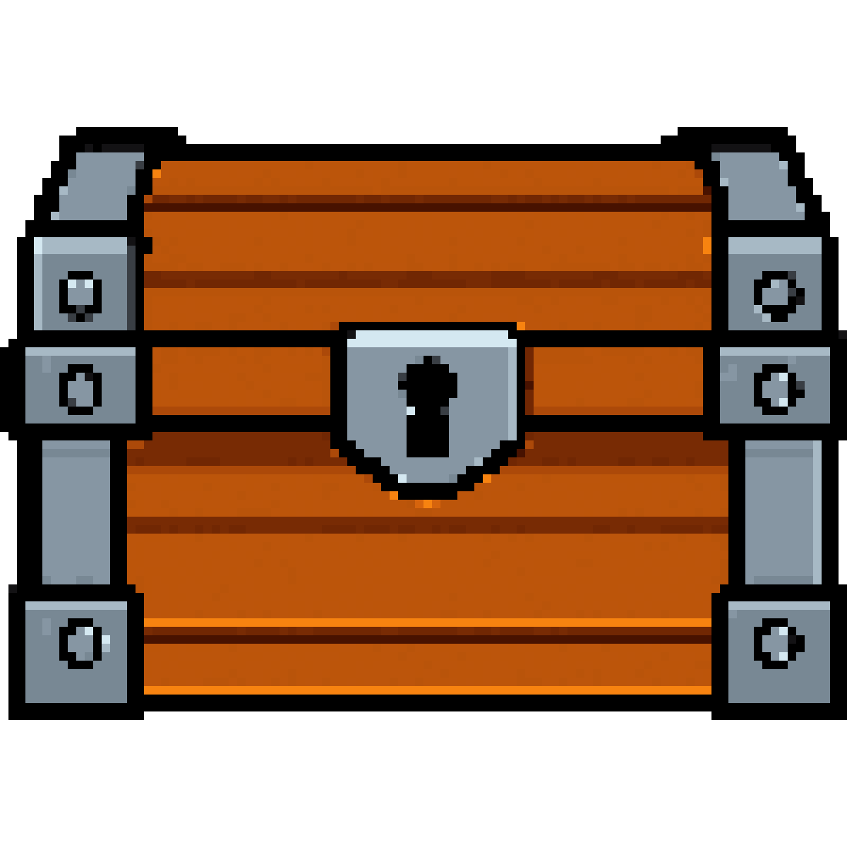 Classic wooden chest pixel art