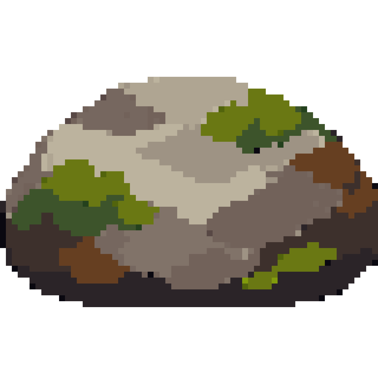 Weathered stone prop pixel art