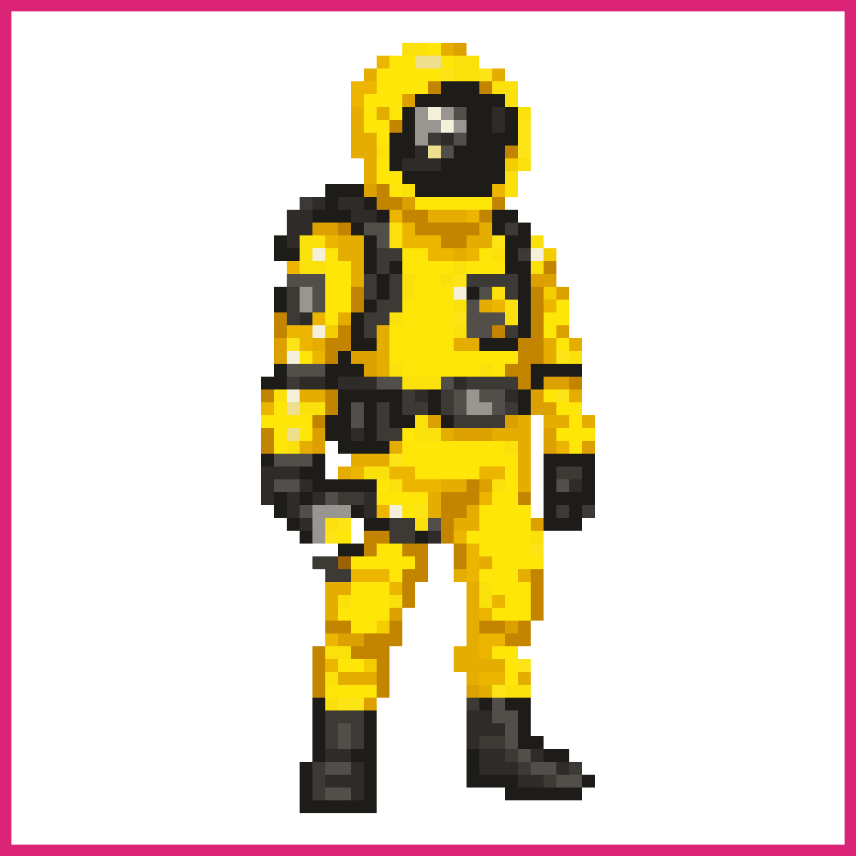 Hazmat Suit Character Pointing Flashlight | Sprite-AI