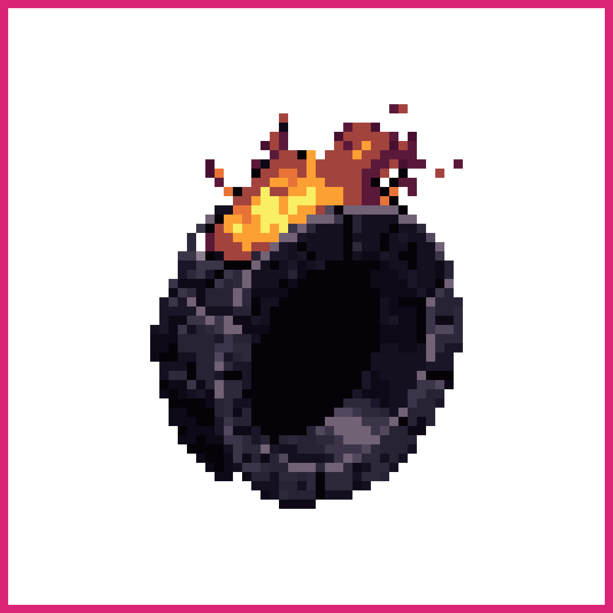 Ash Ring, a small blackened ring made of burned... | Sprite-AI