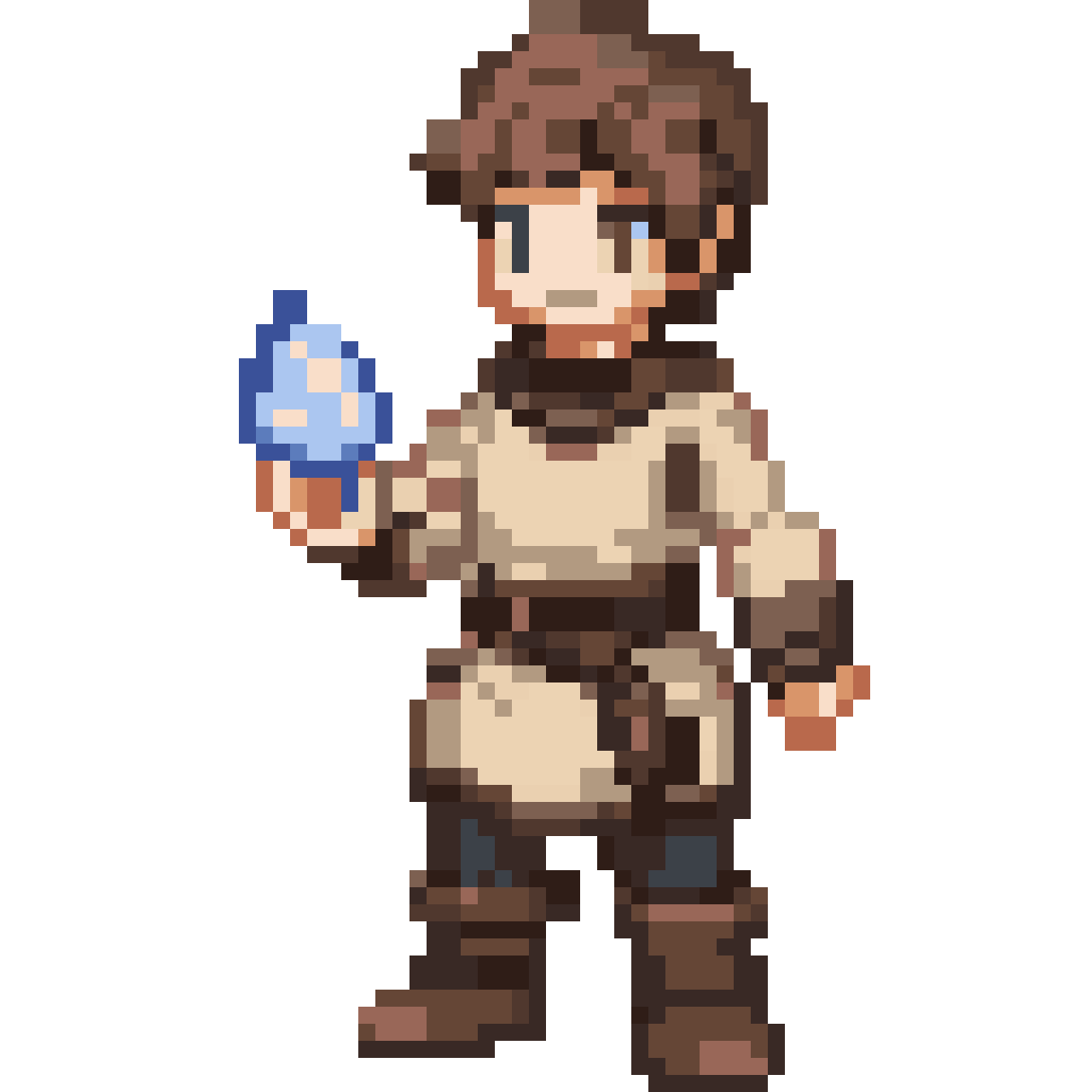 Young male mage pixel art