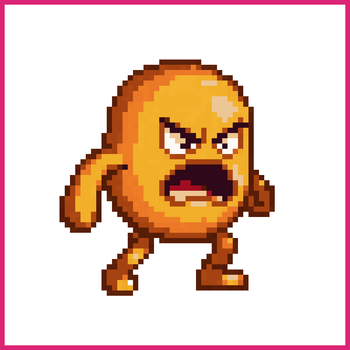 An angry cooked chicken nugget | Sprite-AI