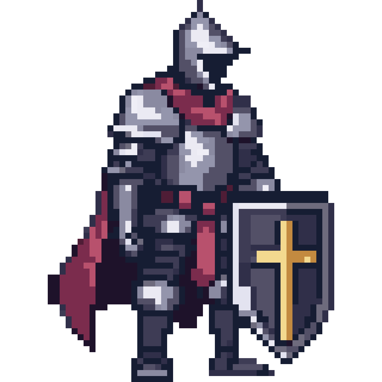Medieval knight pixel art