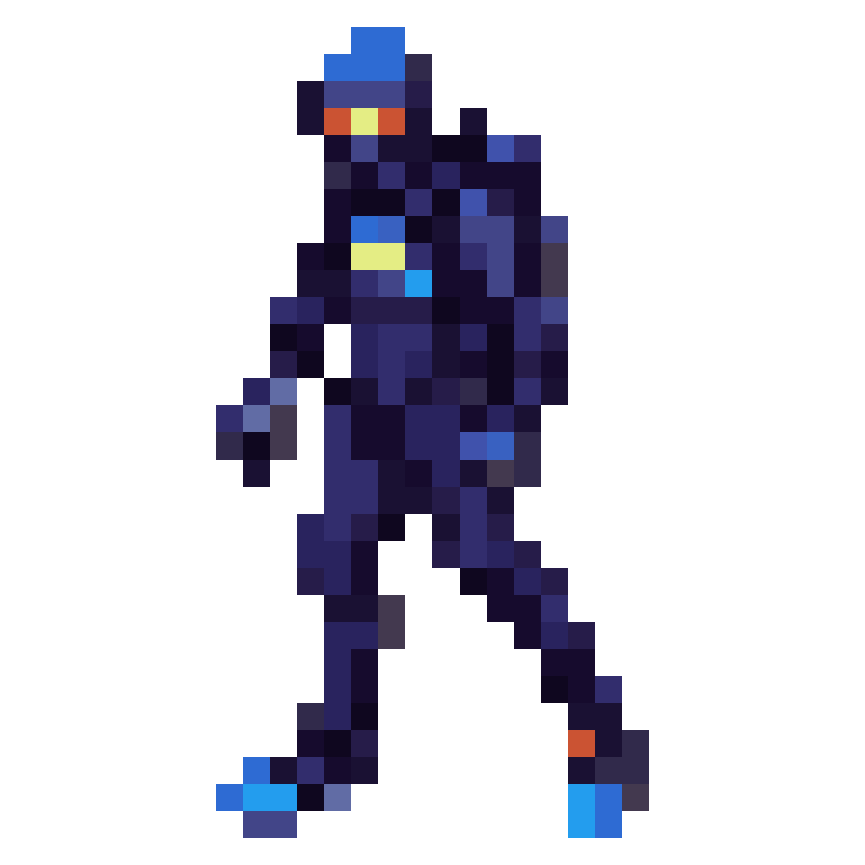 Underwater diver pixel art