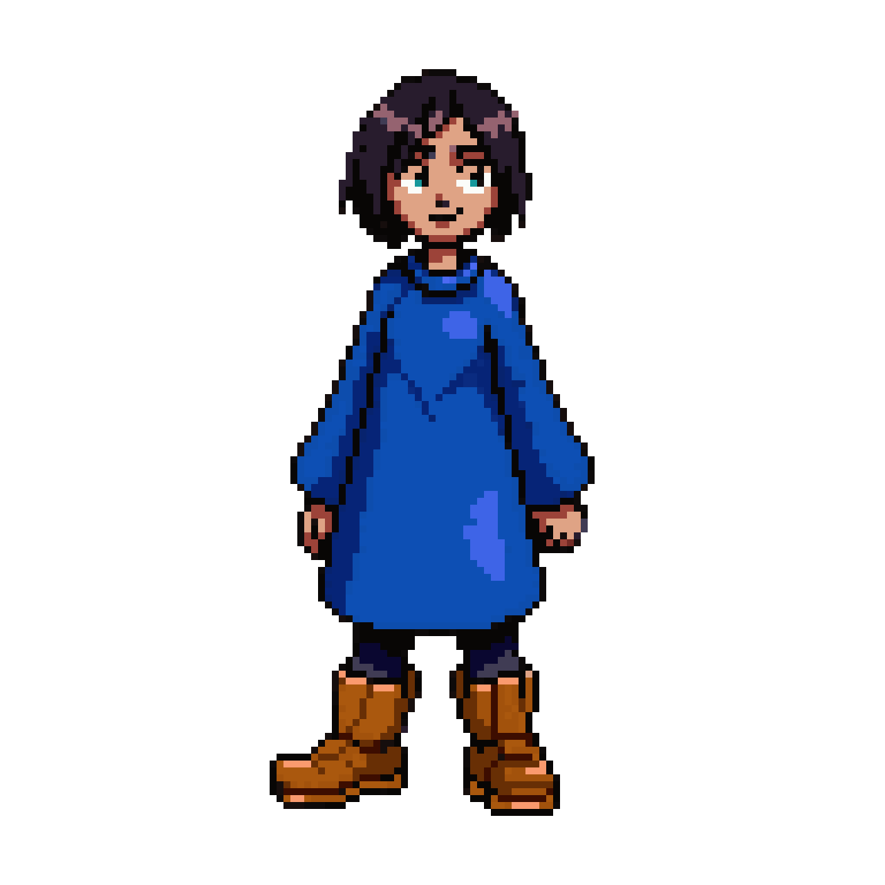 Idle character front view pixel art