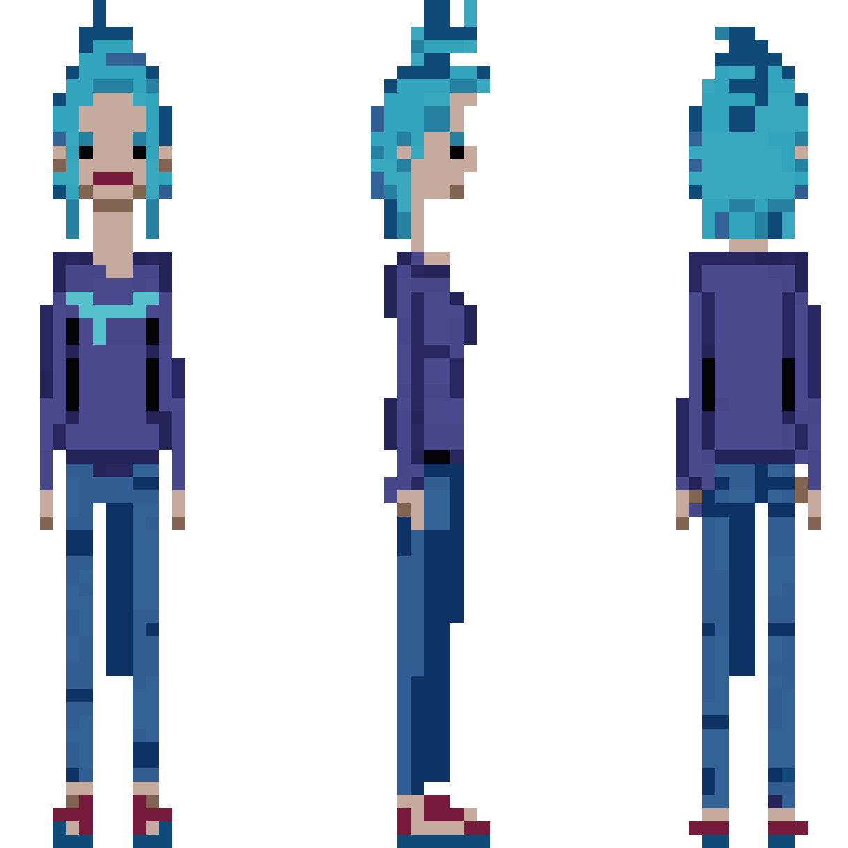 adult girl sprite pixel art