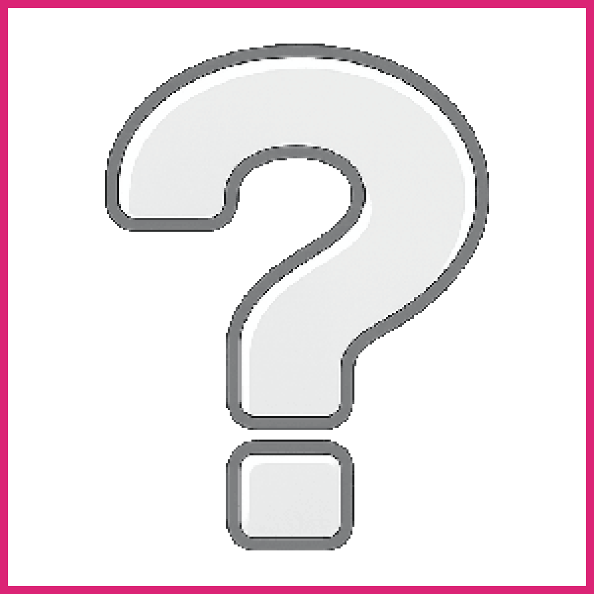 Minimalist Game Icon with Question Mark | Sprite-AI