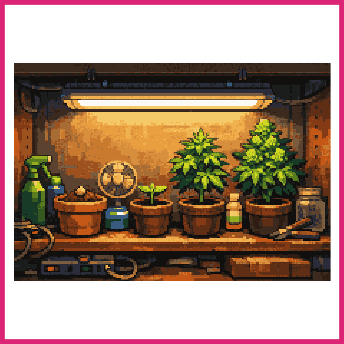 Growing Weed Plant Stages Background | Sprite-AI