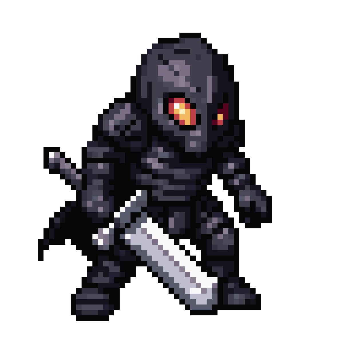 Dark warrior pixel art
